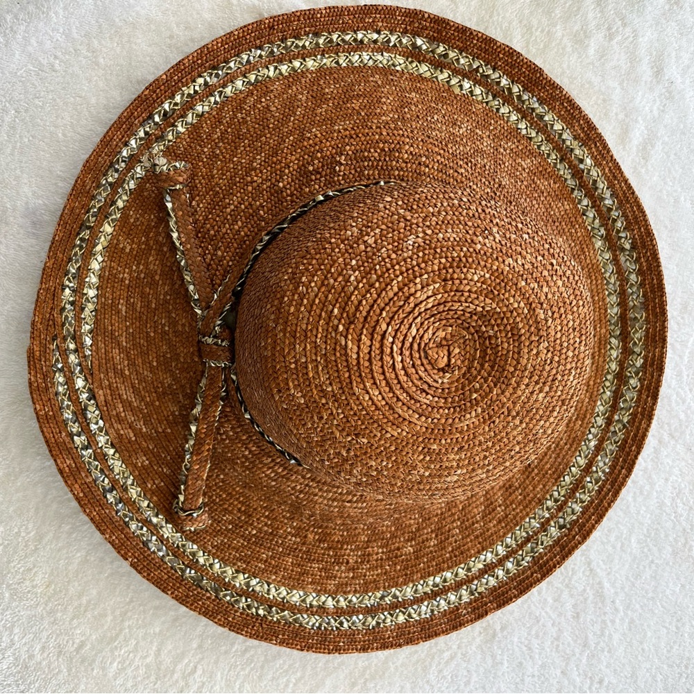 Mazzanti Elegant Brown Straw Hat